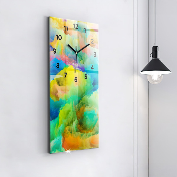 Reloj de cristal vertical Textura fractal - espejomat.es