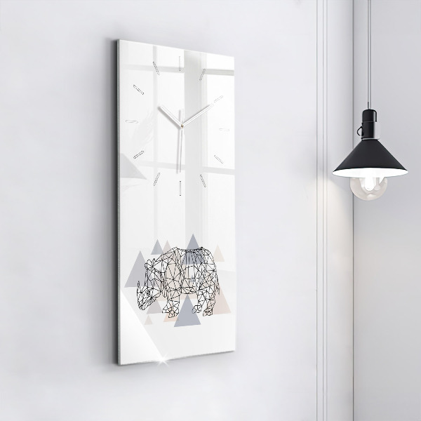 Reloj de vidrio vertical Patrón geométrico - espejomat.es