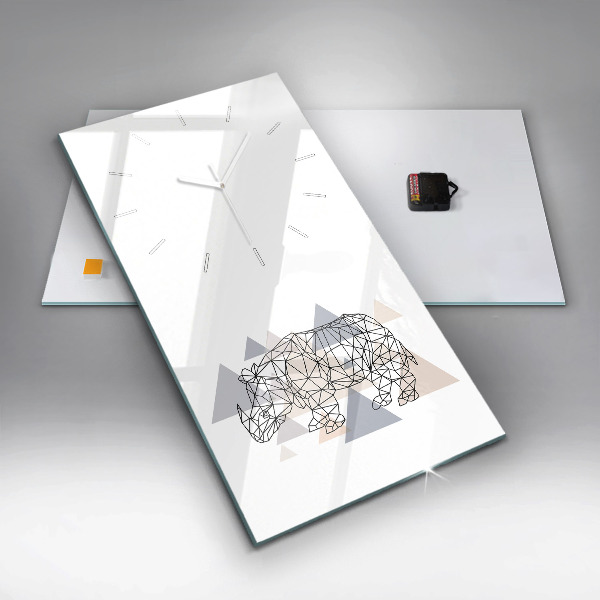 Reloj de vidrio vertical Patrón geométrico - espejomat.es