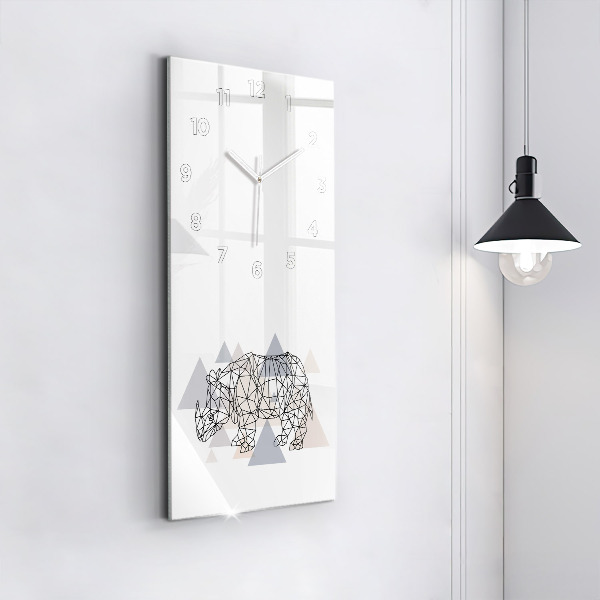 Reloj de vidrio vertical Patrón geométrico - espejomat.es