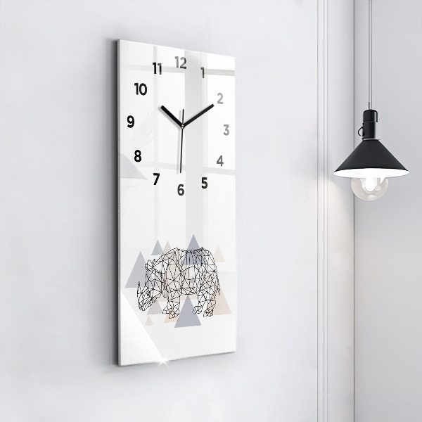 Reloj de vidrio vertical Patrón geométrico - espejomat.es