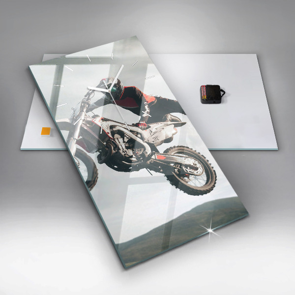 Reloj de cristal vertical Moto estilo adrenalina - espejomat.es