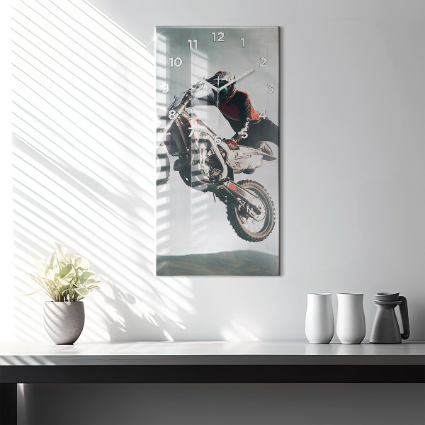 Reloj de cristal vertical Moto estilo adrenalina - espejomat.es