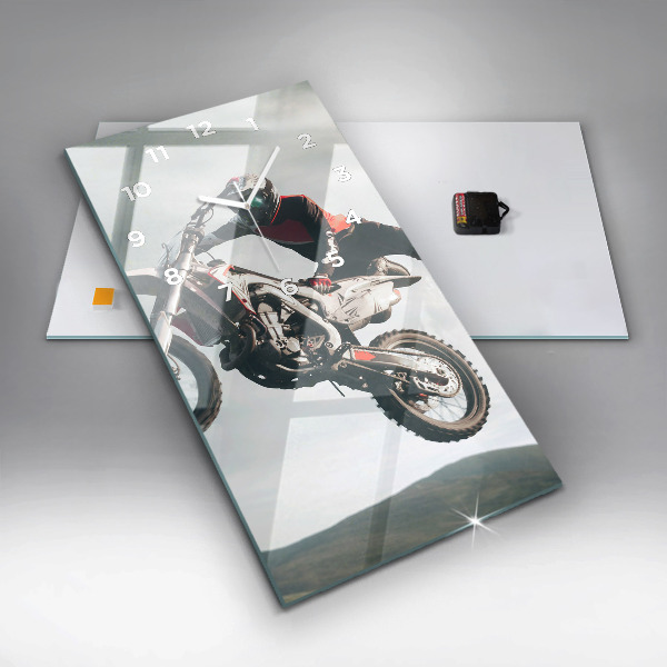 Reloj de cristal vertical Moto estilo adrenalina - espejomat.es