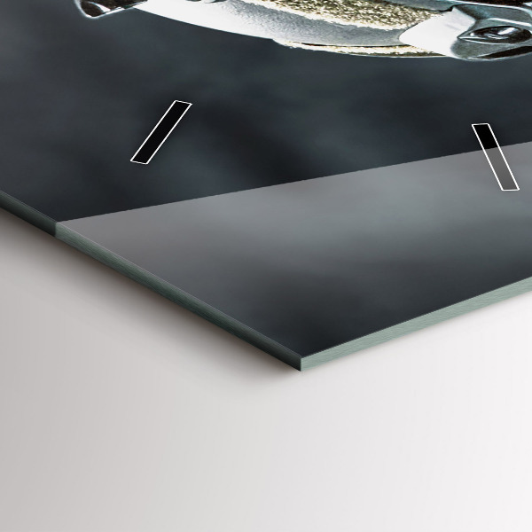 Reloj de cristal vertical Soldado con pistola - espejomat.es