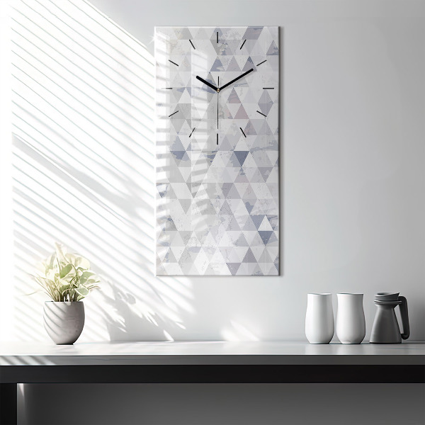 Reloj de vidrio vertical Dibujo geométrico - espejomat.es