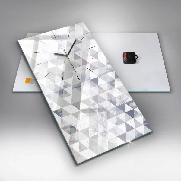 Reloj de vidrio vertical Dibujo geométrico - espejomat.es