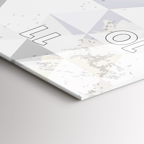 Reloj de vidrio vertical Dibujo geométrico - espejomat.es