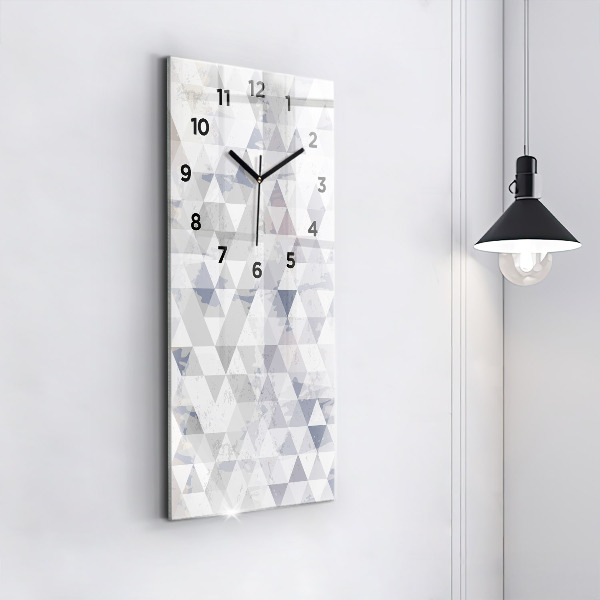 Reloj de vidrio vertical Dibujo geométrico - espejomat.es