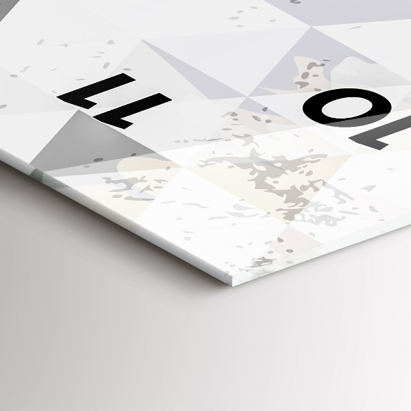 Reloj de vidrio vertical Dibujo geométrico - espejomat.es