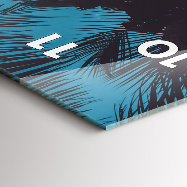 Reloj de cristal vertical Surf en la playa - espejomat.es