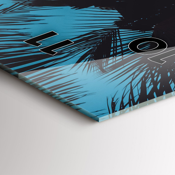 Reloj de cristal vertical Surf en la playa - espejomat.es