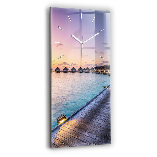 Reloj vertical Puesta de sol Maldivas - espejomat.es