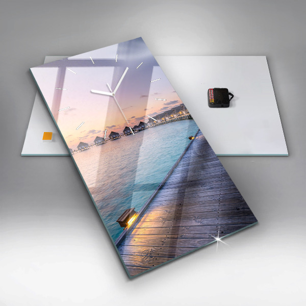 Reloj vertical Puesta de sol Maldivas - espejomat.es