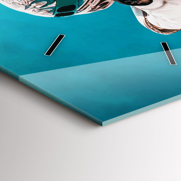 Reloj de vidrio vertical Stuntman y adrenalina - espejomat.es