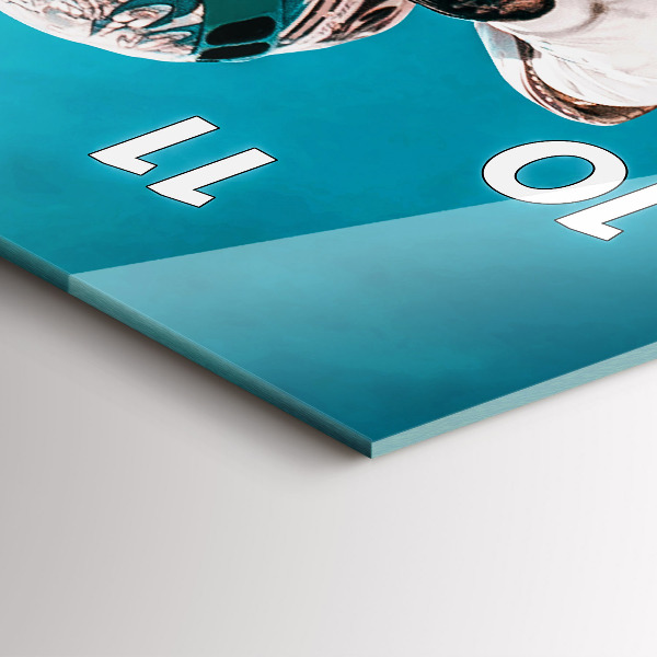 Reloj de vidrio vertical Stuntman y adrenalina - espejomat.es