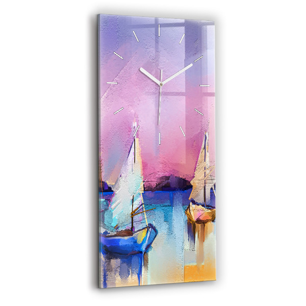 Reloj de vidrio vertical Paisaje marino - espejomat.es