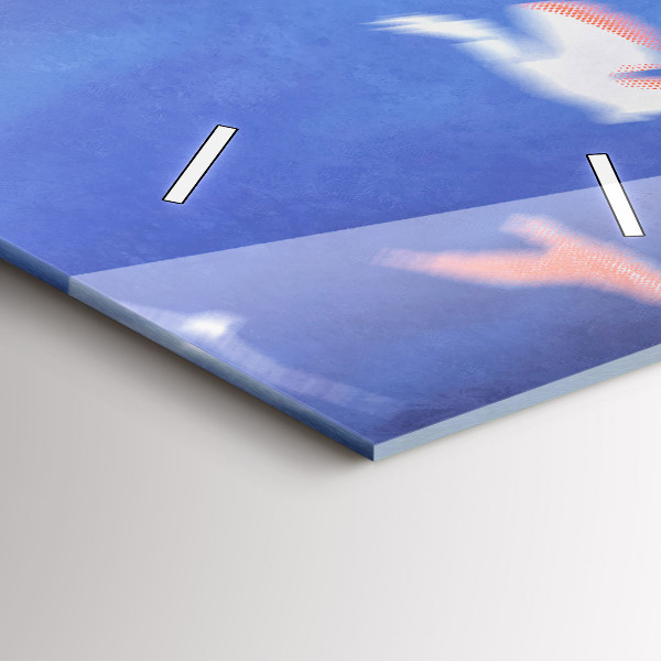 Reloj de vidrio vertical Niño con alas - espejomat.es