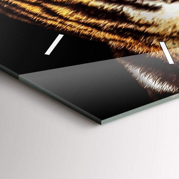 Reloj de vidrio vertical Tigre - ojo salvaje - espejomat.es