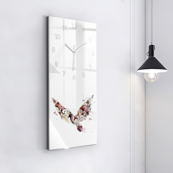 Reloj de cristal vertical Vista abstracta - espejomat.es