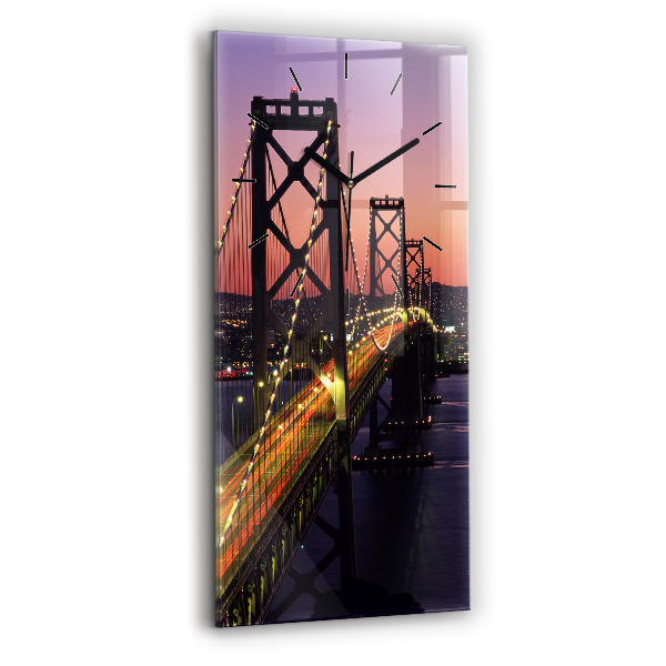 Reloj de vidrio vertical Puesta de sol en USA - espejomat.es