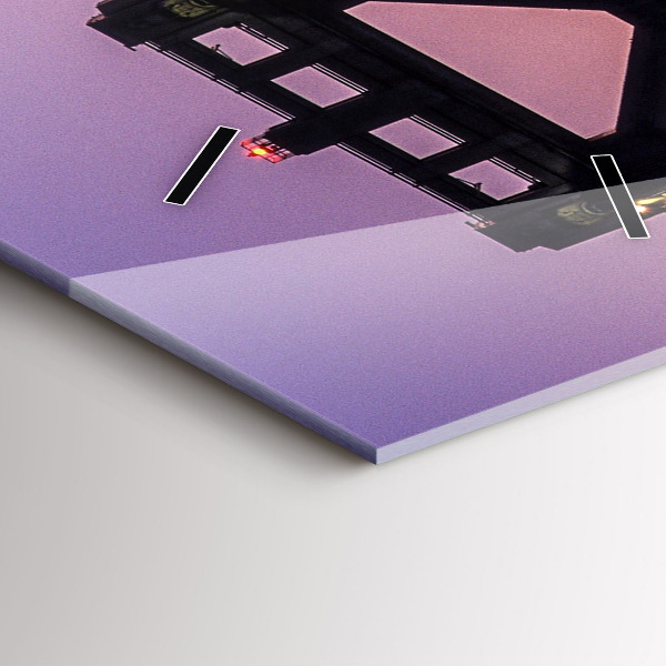 Reloj de vidrio vertical Puesta de sol en USA - espejomat.es