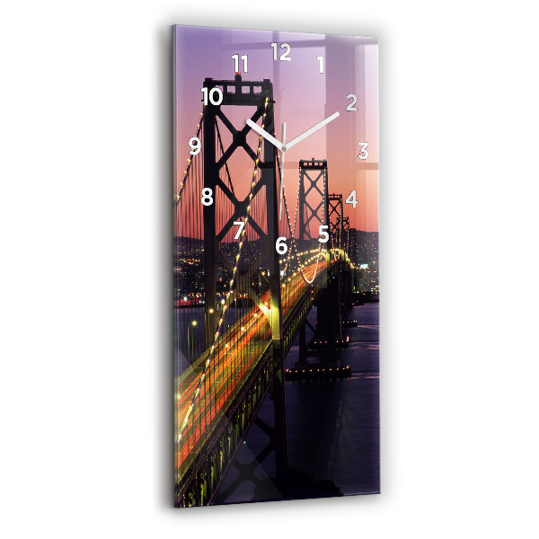 Reloj de vidrio vertical Puesta de sol en USA - espejomat.es