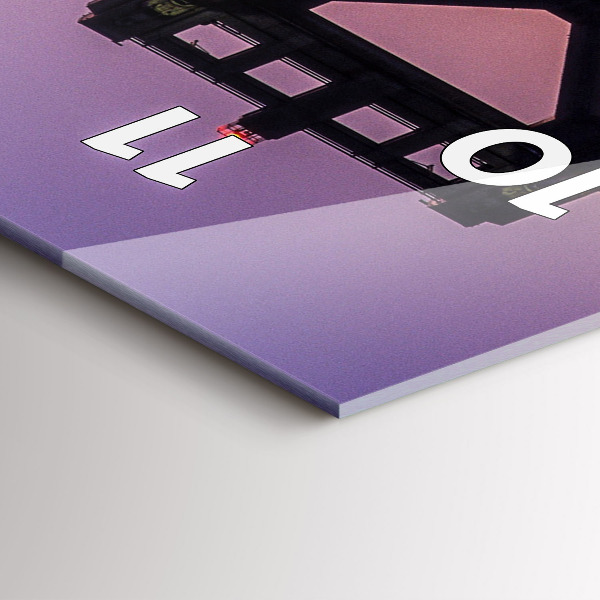 Reloj de vidrio vertical Puesta de sol en USA - espejomat.es