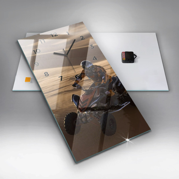 Reloj de vidrio vertical Quad en el desierto - espejomat.es