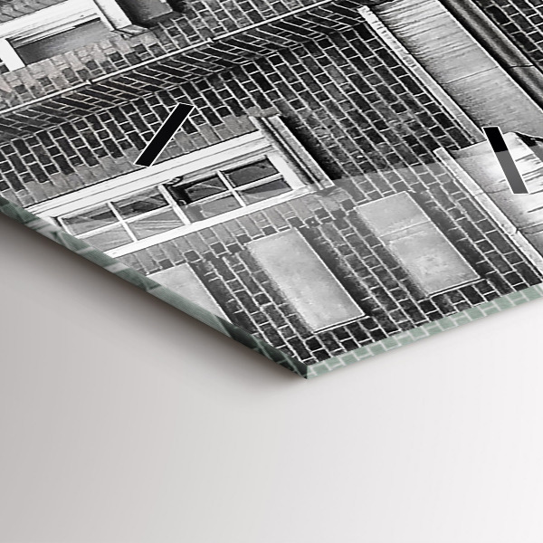 Reloj de vidrio vertical Autobús rojo de dos pisos - espejomat.es