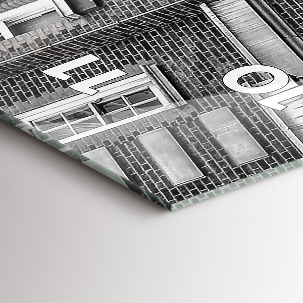 Reloj de vidrio vertical Autobús rojo de dos pisos - espejomat.es