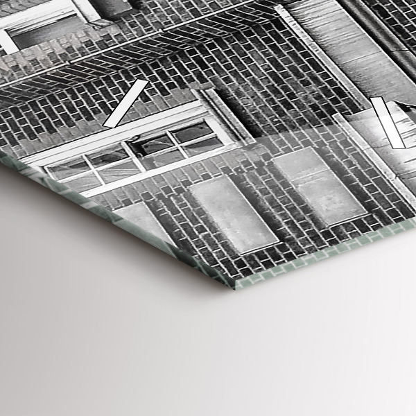 Reloj de vidrio vertical Autobús rojo de dos pisos - espejomat.es