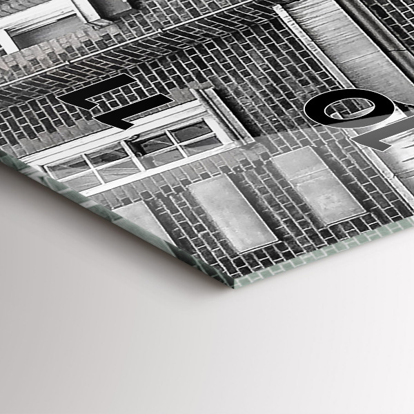 Reloj de vidrio vertical Autobús rojo de dos pisos - espejomat.es