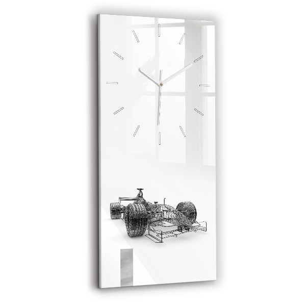 Reloj de vidrio vertical Estructura del coche de F1 - espejomat.es