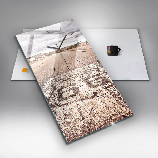 Reloj vertical Ruta 66 EE.UU. - espejomat.es