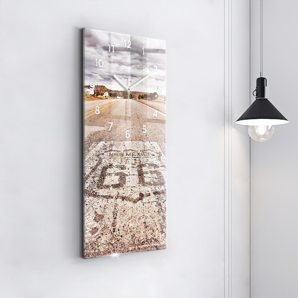 Reloj vertical Ruta 66 EE.UU. - espejomat.es