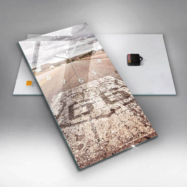 Reloj vertical Ruta 66 EE.UU. - espejomat.es