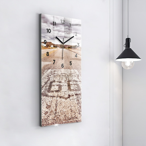 Reloj vertical Ruta 66 EE.UU. - espejomat.es