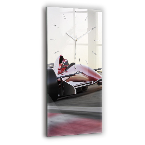 Reloj de vidrio vertical Coche de carreras deportivo - espejomat.es
