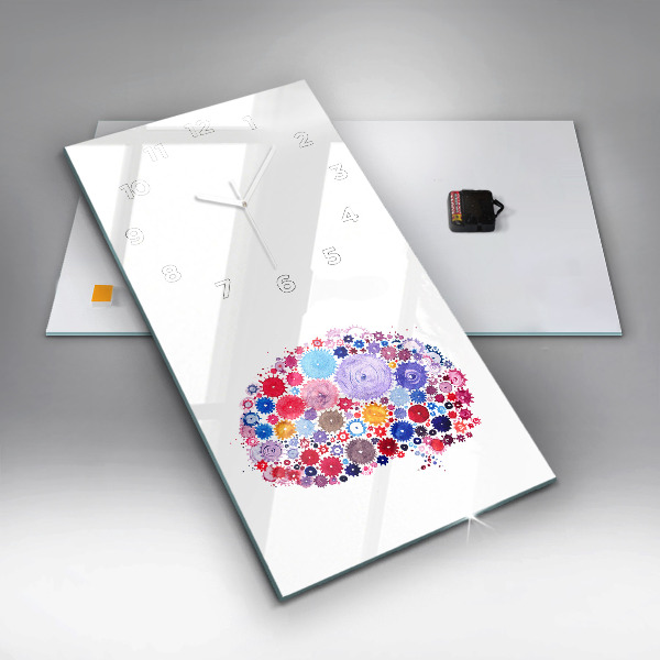 Reloj de vidrio vertical Ilustración abstracta colorida - espejomat.es