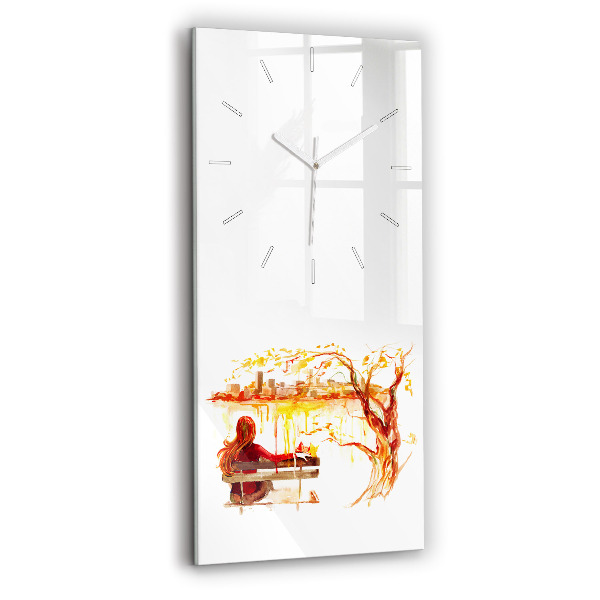 Reloj vertical Paisaje otoñal - espejomat.es