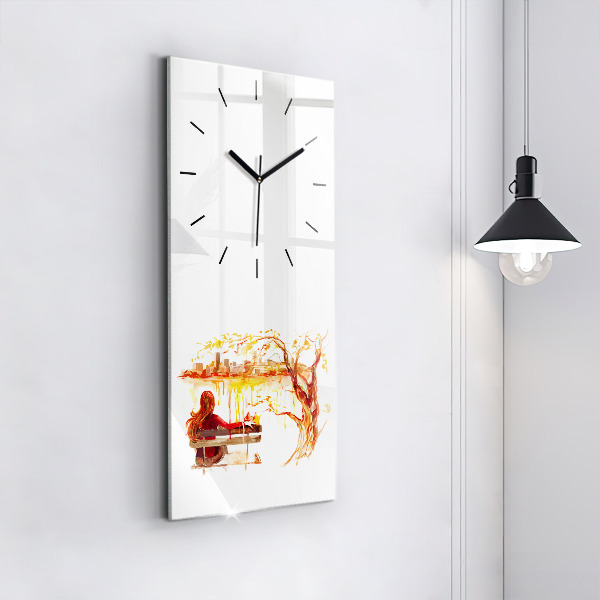 Reloj vertical Paisaje otoñal - espejomat.es