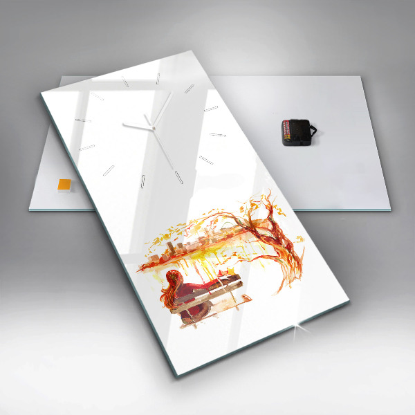 Reloj vertical Paisaje otoñal - espejomat.es