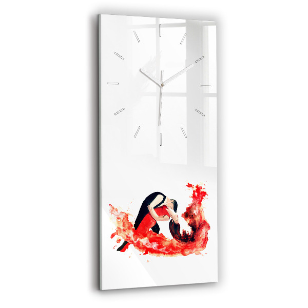 Reloj de vidrio vertical Tango emocional y sensual - espejomat.es