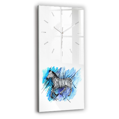 Reloj de cristal vertical Cebra pintada - espejomat.es