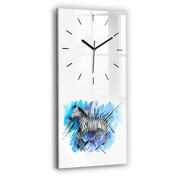 Reloj de cristal vertical Cebra pintada - espejomat.es