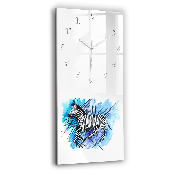 Reloj de cristal vertical Cebra pintada - espejomat.es