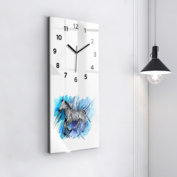 Reloj de cristal vertical Cebra pintada - espejomat.es