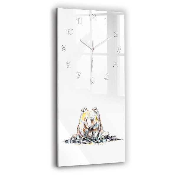 Reloj vertical Oso abstracto - espejomat.es