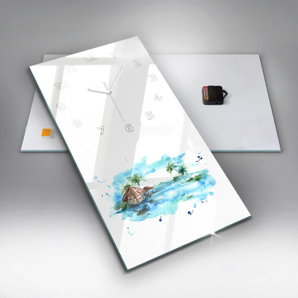 Reloj vertical Cuadro isla desierta - espejomat.es